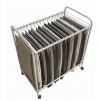 Wheeled steel rolling pants and necktie closet trolley