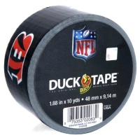 Duck Brand 240552 Cincinnati Bengals NFL Team Logo Duct Tape, 1.88-Inch by 10 Yards, Single Roll