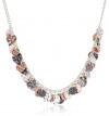 Nine West In The Groove Tri-Tone Textured Shaky Frontal Necklace, 16+2 extender