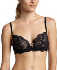 Le Mystere Women's Isabella Memory Foam Bra,Black/Natural,34C