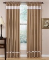 Spa Collection Curtains Taupe and White Stripe Set of 2 Window Panels Coverings Treatments