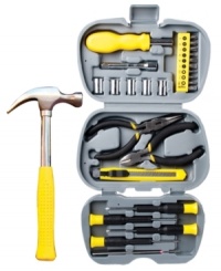 Around the house or on the go, this 26-piece Homesolutions tool kit from Protocol has everything you need to get the job done.