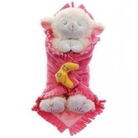 11 Praying Lambs Blanket Babies With Sound Prays Now I lay Me Down To Sleep (Pink for a Baby Girl)