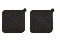 Now Designs Basic Potholders, Black, Set of 2