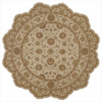 Nourison HE08 Heritage Hall Freeform Hand Tufted Rug, 8.0-Inch, Ivory