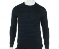 Calvin Klein Sportswear Men's Crew Neck Matte and Shine Striped Sweater