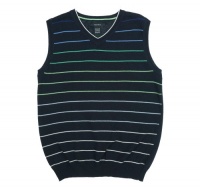 Nautica Striped Sweater Vest Navy M