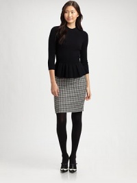 Leave it to houndstooth to add timeless charm to the classic pencil skirt.Solid waistbandWaist dartsBack zipperAbout 21 long52% rayon/48% woolDry cleanImported Model shown is 5'11 (180cm) wearing US size 4. 