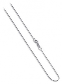 ZFCG001-W 14 KT White Gold 0.6mm 14k Baby Box Chain 16 inch to 24 inch