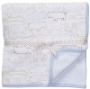 Carter's Baby Blanket: Rhino, Giraffe, Elephant, Crocodile (Blue, Green & Brown)