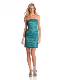 Adrianna Papell Women's Lace Sequin Strapless Dress