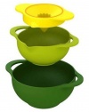 Joseph Joseph Nest 3 Nesting Bowl and Juicer Set, Multi-Color