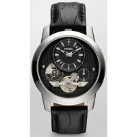 Fossil Twist Leather Watch - Black