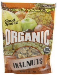 Good Sense Organic Walnuts, 6-Ounce Bags (Pack of 3)