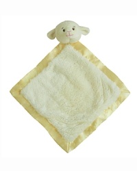 Naptime just got a little cozier with Bestever's super soft blankie, with contrast trim and lamb head at corner.