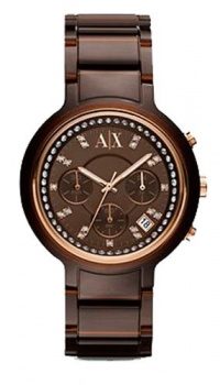 AX Armani Exchange Dark Brown Crystal Ladies Active Watch #AX5142