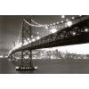 San Francisco-Gate Bridge in Black and White, Photography Poster Print, 24 by 36-Inch