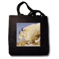 Billy Mountain Goats, Altyn Ridge, Glacier NP Montana - US27 CHA2585 - Chuck Haney - Black Tote Bag JUMBO 20w X 15h X 5d