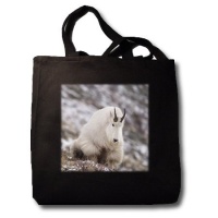 Billy Mountain Goats, Altyn Ridge, Glacier NP Montana - US27 CHA2586 - Chuck Haney - Washed Denium Tote Bag 14w X 14h X 3d