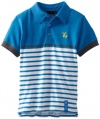 LRG - Kids Boys 2-7 Little Down From Earth Polo, Blue, 7