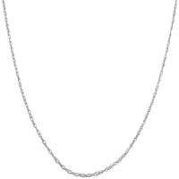 14 Karat White Gold 0.8-mm Loose Rope Chain (20 Inch)