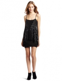 Twelfth St. By Cynthia Vincent Beaded Swing Mini Dress, Black, Small