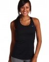 Nike Women's Victory Shape Long Bra Tank Top - Black/ Black/ Cool Grey L