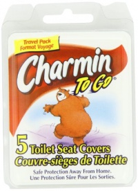 Charmin To Go Toilet Seat Covers, 5-Count (Pack of 24)