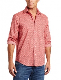 Perry Ellis Men's Long Sleeve Woven Printed Shirt