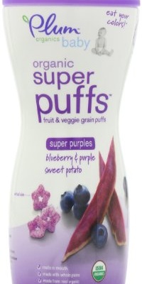 Plum Organics Baby Super Puffs Purples, Blueberry & Purple Sweet Potato, 1.5-Ounce Containers (Pack of 8)