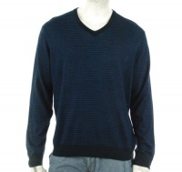 Club Room Striped V-Neck Sweater