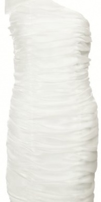 Calvin Klein Women's Ruffled One Shoulder White Dress 8 [Apparel] [Apparel]