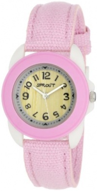 Sprout Women's ST1014LPIVLP  Light Pink Organic Cotton Strap Watch