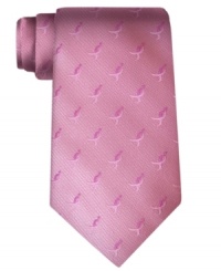 Raise awareness until there's finally a cure for breast cancer. This signature tie from Susan G. Komen is an empowering piece for every man.