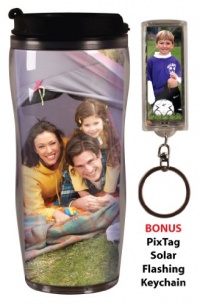 14-ounce PixMug Personalized Travel Photo Mug with PixTag Bonus