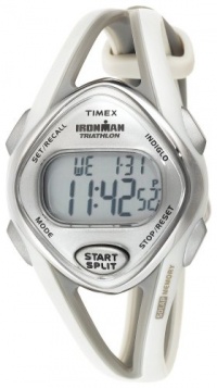 Timex Women's T5K026 Ironman Sleek 50-Lap Light Gray Resin Strap Watch