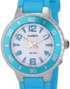 Casio Women's LTP1331-2AV Sport Turquoise Bezel and Matching Resin Strap Watch