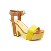 Luxury Rebel Women's Fern Platform Sandal,Mustard,36.5 EU/6.5 M US