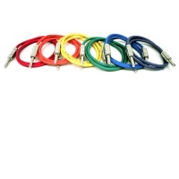 GLS Audio 6feet Patch Cable Cords - 1/4 - Inch TRS To 1/4 - Inch TRS Color Cables - 6 feet Balanced Snake Cord - 6 PACK