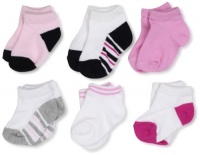 Luvable Friends 6 Pack No-Show Striped Socks