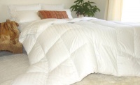 Natural Comfort Soft and Luxurious 310TC Sateen White Down Alternative Duvet Insert, King