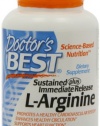 Doctor's Best Sustained Plus Immediate Release L-Arginine 500mg, 120 Bilayer Tablets