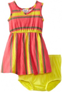 Splendid Littles Baby-Girls Newborn Santorini Stripe Dress and Bloomer, Smoothie, 3-6 Months