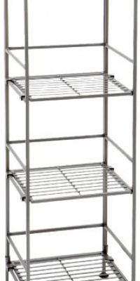 Seville Classics 4-Tier Iron Sqaure Tower Shelf