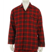 Nautica Men's Sleepwear Theo Plaid Flannel Long Sleeve Camp Shirt