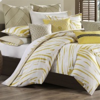 Echo Abstract Palm Duvet Cover - Cress Green - Full/Queen