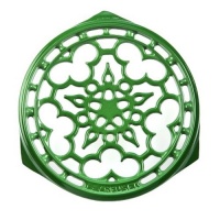 Le Creuset Enameled Cast-Iron 9-Inch Deluxe Round Trivet, Fennel