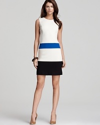 This Anne Klein Dress sheath masters the color-block trend with polished sophistication.