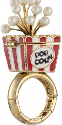 Betsey Johnson A Day at the Zoo Popcorn Stretch Ring, Size 7.5