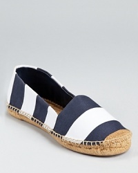 All-out nautical, these classic espadrille flats from Lauren Ralph Lauren boast bold stripes in seaside hues.